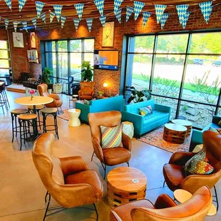 Front interior seating, Siren Rock Brewery, Rockwall, Texas. 10-4-21