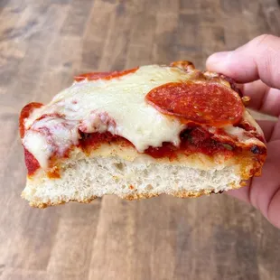 Sirena Pizza slice of thick crust Sicilian style!