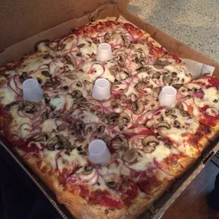 Sicilian style pizza