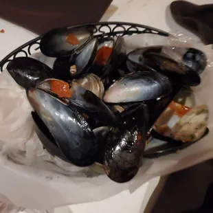 Mussels and clams