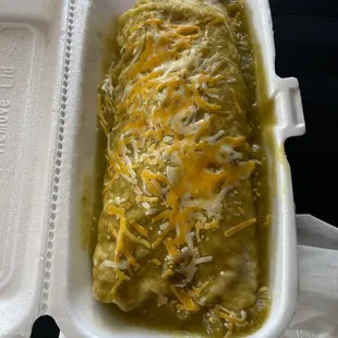 To go Wet Muchaca burrito