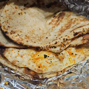 a close up of a tortilla