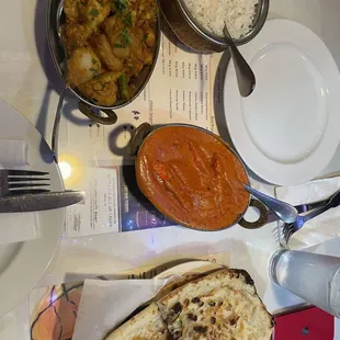 68. Aloo Gobi 55. Butter Chicken