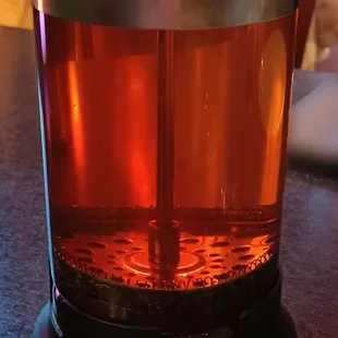 The tea is attractively served