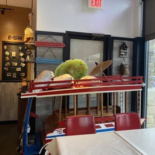 a table with a variety of fruits and vegetables