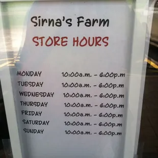 Store hours