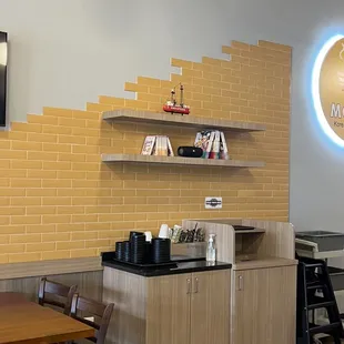 the interior of a coffee shop
