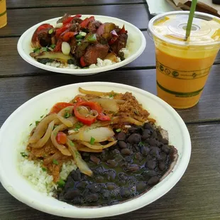 Mango Lassi was refreshing, Cuban mojo pork and negima yakitori chicken kebab