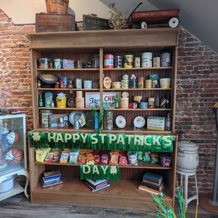  display of st patrick's day candy