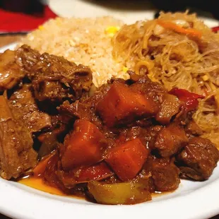 a plate of food on a table