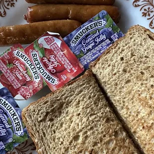Toast and sausage