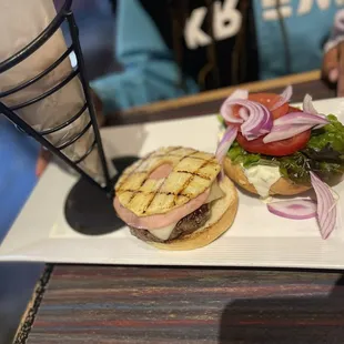 Hawaiian burger meal