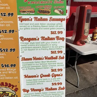 Italian menu I don&apos;t