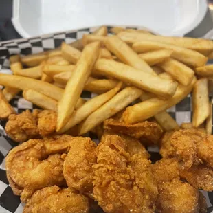 fried chicken and french fries