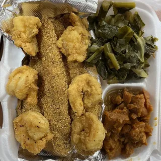 Fish & Shrimp Po Boi Sandwich