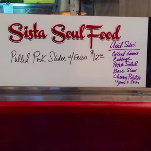 a sign in the window