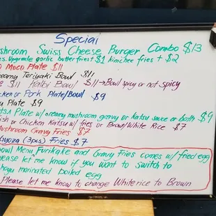 Specials for today 3/19/20