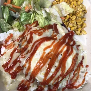 Wagyu loco moco, spicy ketchup sauce. $12.50