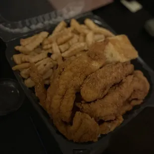 Snapper Dinner with double fries