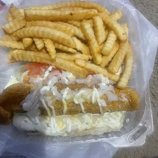 Basa Fish Sandwich no lettuce   Great flavor