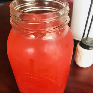 a jar of watermelon