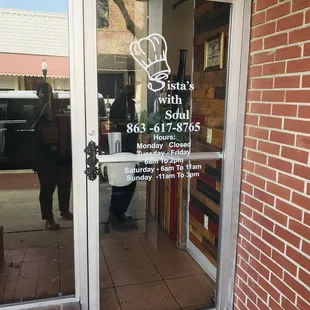 the front door of sista's with soul