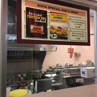 the menu of a restaurant