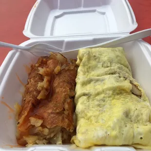 A whole lotta food for just $6...$8 with a huge coffee