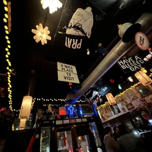 the interior of the pub