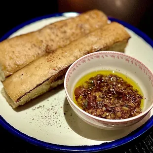 Spicy zatar focaccia with an incredible tapenade