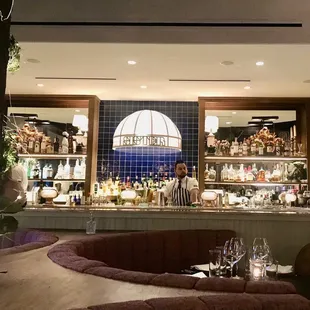 View of the bar from our table