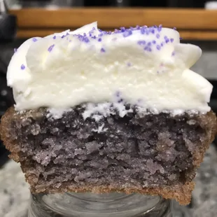 Taro Cupcake w/ Coconut Cream Cheese