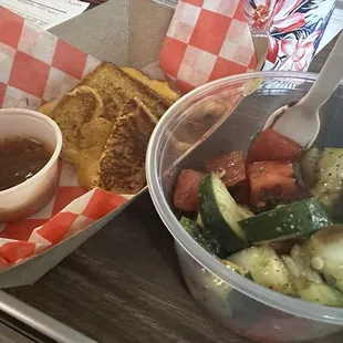 Sweet Cheesus &amp; Cucumber Tomato Salad