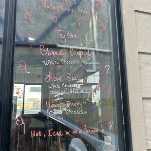 Valentine's Day menu