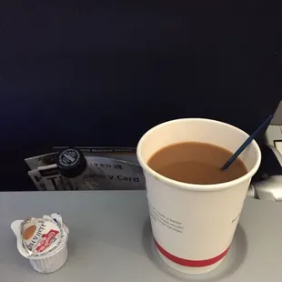 The coffee here at Sister Sister is the best!  But as you can see, the coffee at 30,000 feet in the sky leaves a lot to be desired...