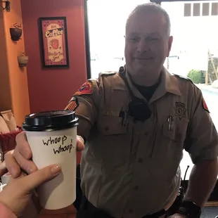 What's a cop without coffee?