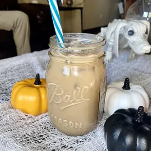 Scarecrow pumpkin spice latte