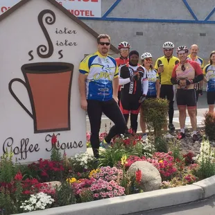 Local group that goes on bike rides loves a good cup of coffee