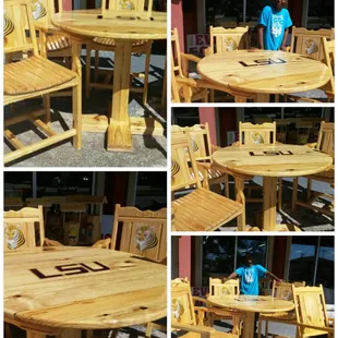 This pub table set with 4 chairs speaks for itself.
