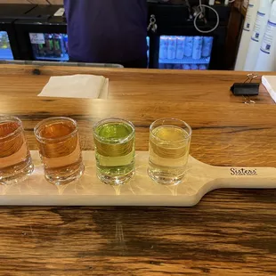 Cider tasting paddle