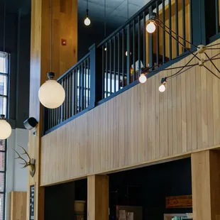 Coffee bar and 2nd floor.