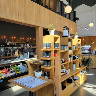 the interior of the store