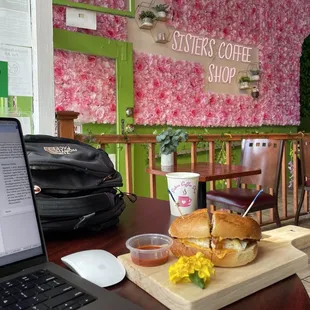 My favorite cafe on Valencia! Relaxed atmosphere and great vibe, music, food choices, even tamales!