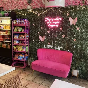 Pink couch