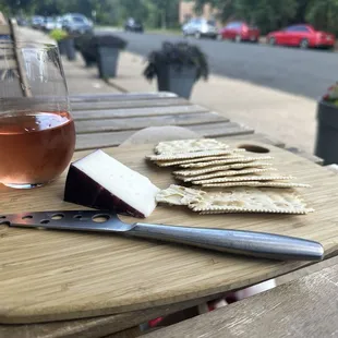 Rose and cheese outdoor front patio