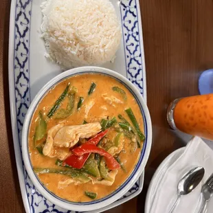 Panang chicken curry.