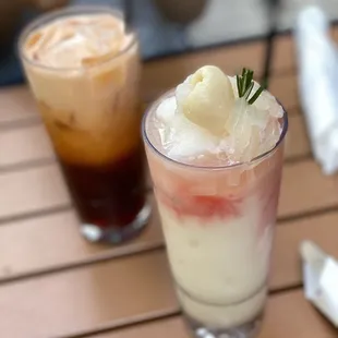 Thai Tea Latte &amp; Ruby Lychee