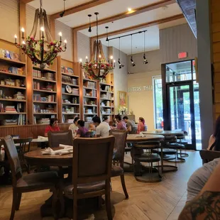 the dining area of the restaurant
