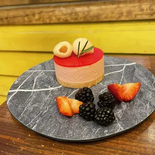 Lychee Raspberry Cheesecake
