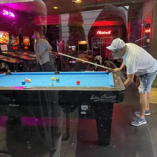 Pool table area